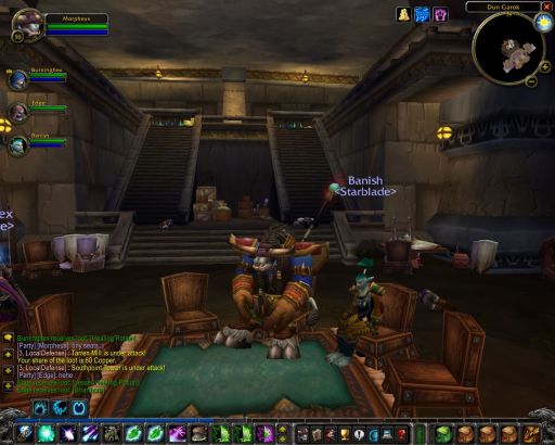 Banish and Morpheus sitting down